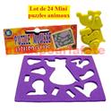 LOT de 24 Puzzles mousse animaux 10 pièces (sachet de 2)