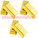 6 Lingots d'or 6 cm (factice) (blister)