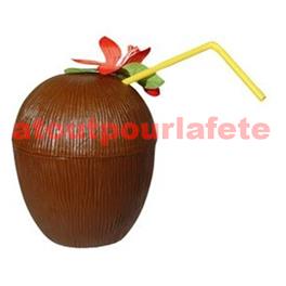 Gobelet Noix de coco avec paille 