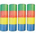 Lot de 4 rouleaux de serpentins 4 m Réagit à la Lumière noire