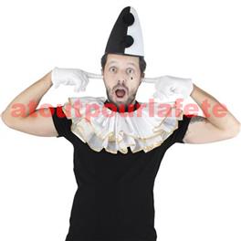 Collerette de pierrot blanc