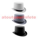 Chapeau Haut de forme taille 57 avec ruban 