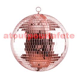 Boule disco à facettes rosé 30cms Boule disco à facettes rosé 30cms