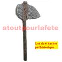 LOT A PRIX PRO: 6 Haches Préhistorique 56cms