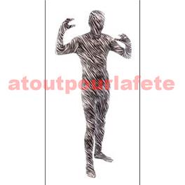Déguisement, combinaison moulante "Zèbre" Morphsuit 