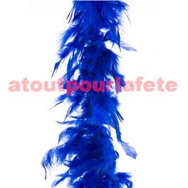 Boa en plumes bleu foncé 45grs -200cms