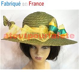Chapeau Catherinette Sainte Catherine (st) Jade (paille) Chapeau Catherinette Sainte Catherine (st) Jade (paille)