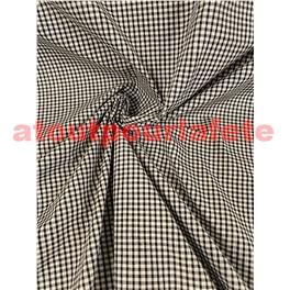 Tissu vichy a carreaux noir