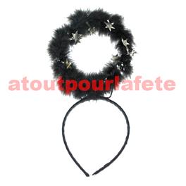 Serre tete Halo - Auréole noire d'ange 