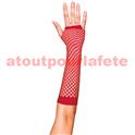 Gants Mitaine resille long Rouge(la paire)