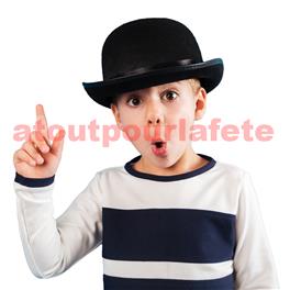 Chapeau melon noir enfant 1er prix Chapeau melon noir enfant 1er prix