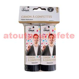 Canon à confettis 11 cm metal multicolore (sachet de 2)
