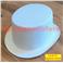 Chapeau Haut de Forme Gibus"Cylindre" Blanc Junior 10ans sans ruban