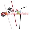 Set de 24 pailles chalumeaux  "Pirate" 