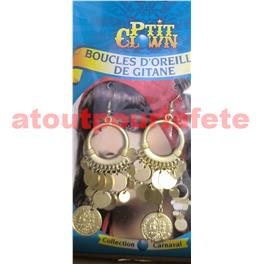 Boucles d'Oreilles pour deguisement de Gitane, Tzigane Boucles d'Oreilles pour deguisement de Gitane, Tzigane
