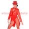 Frac, Redingote, Jaquette, Queue de pie satin rouge, Belle epoque, Cabaret