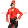 Frac, Redingote, Jaquette, Queue de pie satin rouge, Belle epoque, Cabaret