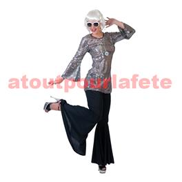 Tunique - Robe disco Noir/Argent (F) Tunique - Robe disco Noir/Argent (F)