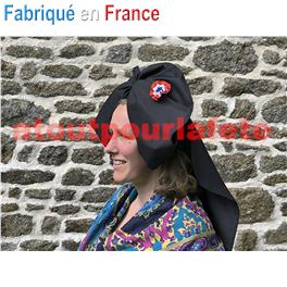 Coiffe Alsacienne luxe avec Cocarde tricolore