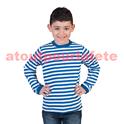 Tee Shirt enfant "Gondolier, Clown, Marceau" rayé blanc-Bleu