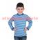 Tee Shirt enfant "Gondolier, Clown, Marceau" rayé blanc-Bleu