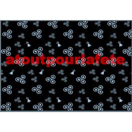 Tissu noir meli melo Triskells et hermines Tissu noir meli melo Triskells et hermines