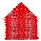 Lot de 12 Bandanas rouge pour deguisement de Cow-boy, Farwest, Renaud