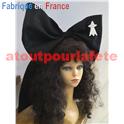 Coiffe Alsacienne Noir avec Hermine blanche (pour Alsacienne Bretonnante)