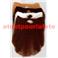 Barbe + moustache raide longue