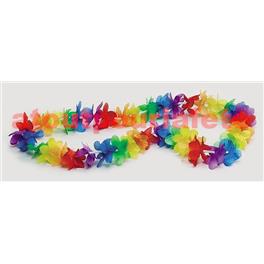 Collier de fleurs Hawaïen multicolore (Tissu) Collier de fleurs Hawaïen multicolore (Tissu)