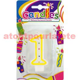 Bougie chiffre multicolore N° 1 Bougie chiffre multicolore N° 1