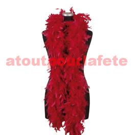Boa en plumes Bordeaux 1,80m 50 grs Boa en plumes Bordeaux 1,80m 50 grs