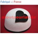 Chapeau coiffe, Calot de Pierrot Coeur (feutre)