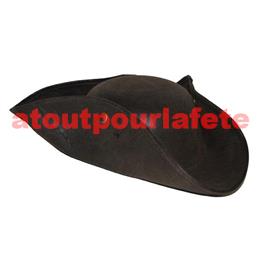 Tricorne de pirate Marron (feutre) Tricorne de pirate Marron (feutre)
