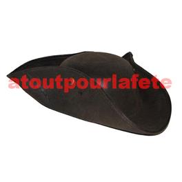 Tricorne de pirate Marron  (feutre)