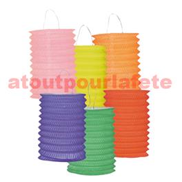 Sachet de 12 Lampions Cylindrique Unicolore
