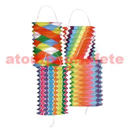 Sachet de 12 Lampions Cylindrique Bariolés Sachet de 12 Lampions Cylindrique Bariolés