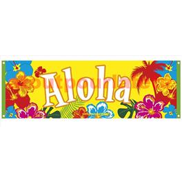 Drapeau Bannière Aloha Party (220 X 74cms) Drapeau Bannière Aloha Party (220 X 74cms)