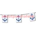 Guirlande Ancre de marine 10m, plastique rectangulaire